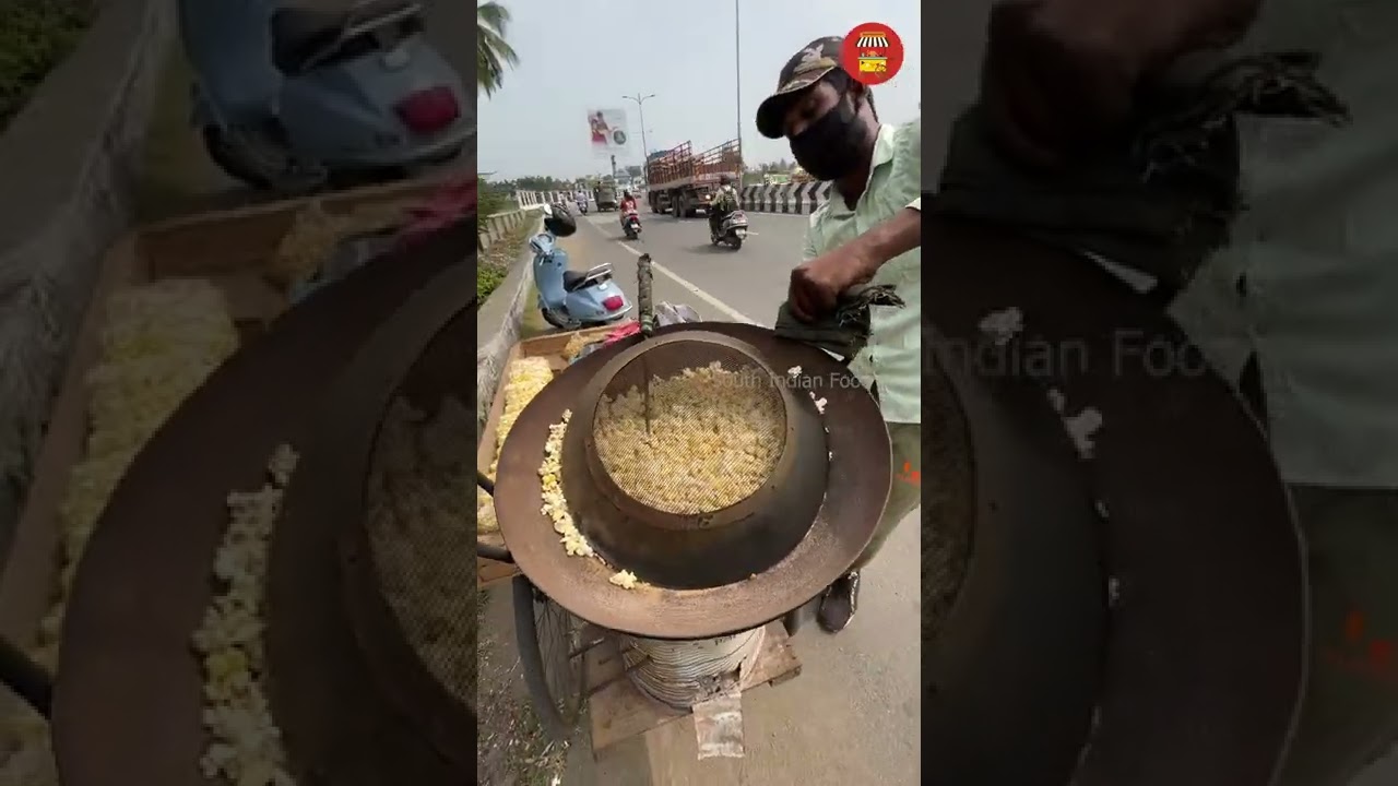 Man Selling Fresh Popcorn on Street Cart | Indian Street Food - Indian Food - Street Food India