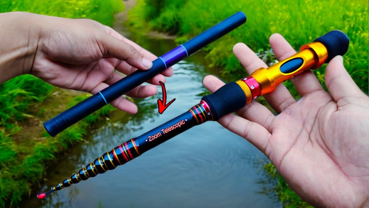 Custom joran Tegek Biasa menjadi lebih menarik + Memancing Ikan Channa limbata 