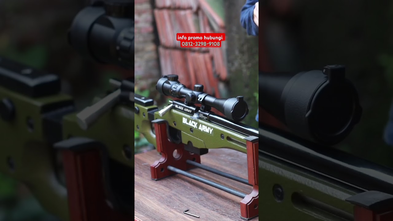 senapan angin pcp ruger awm turbo magazine black army #gsasportindonesia