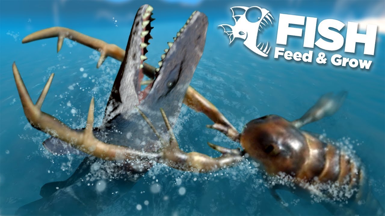 GIANTS SEA SCORPION EATS THE MOSASAUR!!! - Fish Feed Grow
