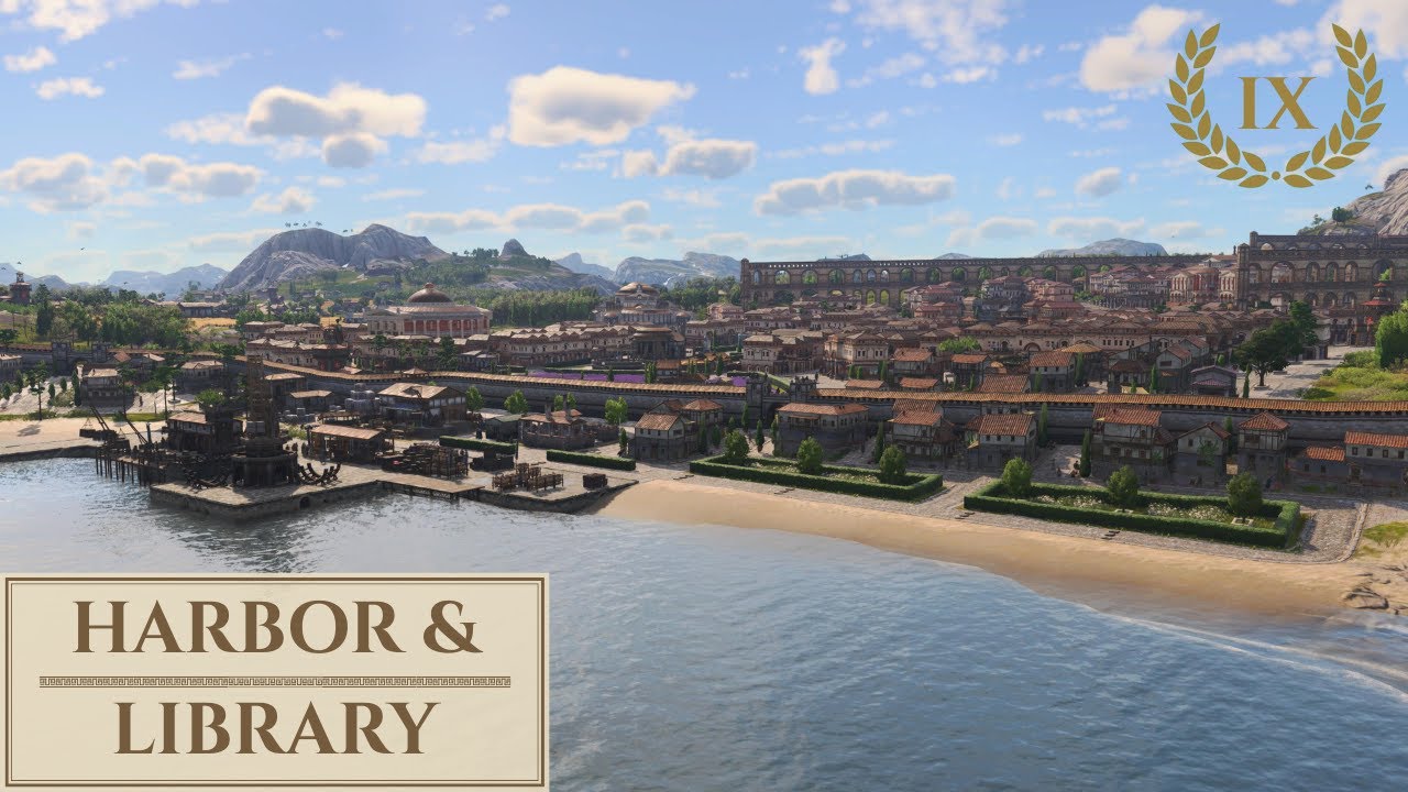 Small Harbor and Library | Ep. 09 | Aesthetic Detailing Series | Anno 117: Pax Romana | PS5
