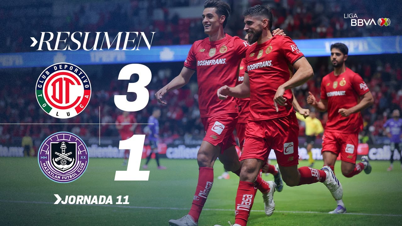TOLUCA 3-1MAZATL&Aacute;N J11 AP25 | &iexcl;El Infierno vuelve a arder con TREMENDO triunfo de los Diablos!