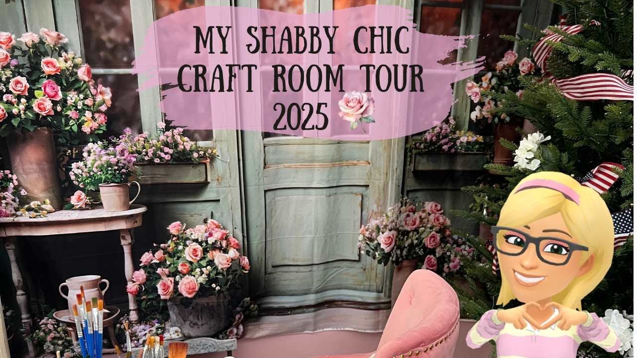 2025 Shabby Chic Craft Room Tour / Craft Room organization tips and ideas@Yesterdays Tomorrows