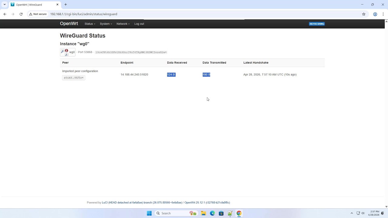 how to setup WireGuard VPN client on OpenWrt