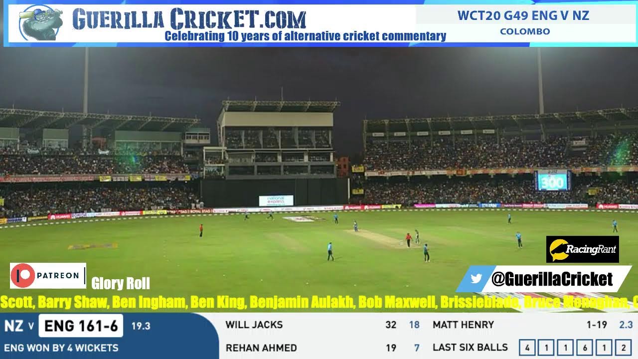 WCT20 G49 ENG v NZ, Colombo