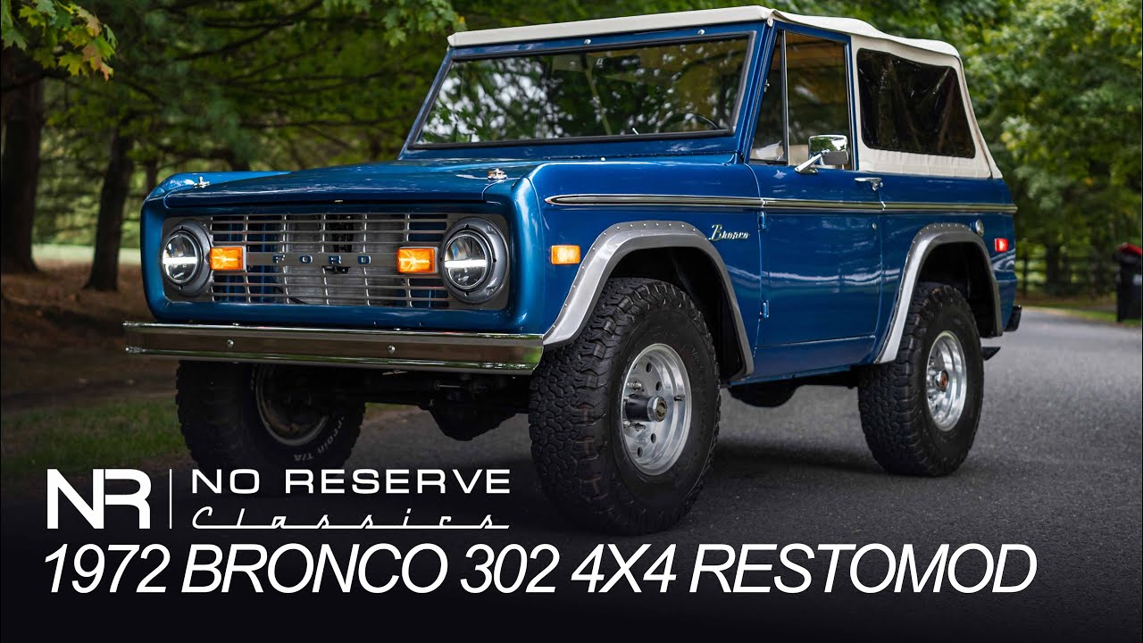 NEW ARRIVAL WALKAROUND $68,995 1972 FORD BRONCO 302 4X4 RESTOMOD - FOR SALE 18005627815