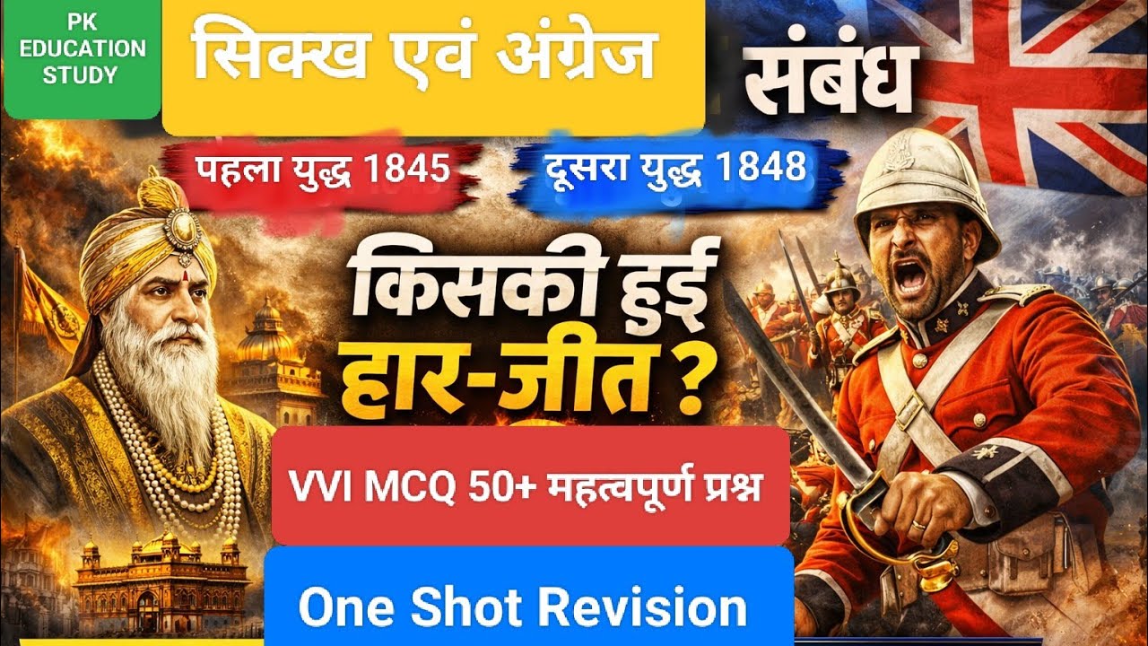 💥 अंग्रेजों से टकराई सिक्ख शक्ति | इतिहास के VVI Questions #history #historygk 