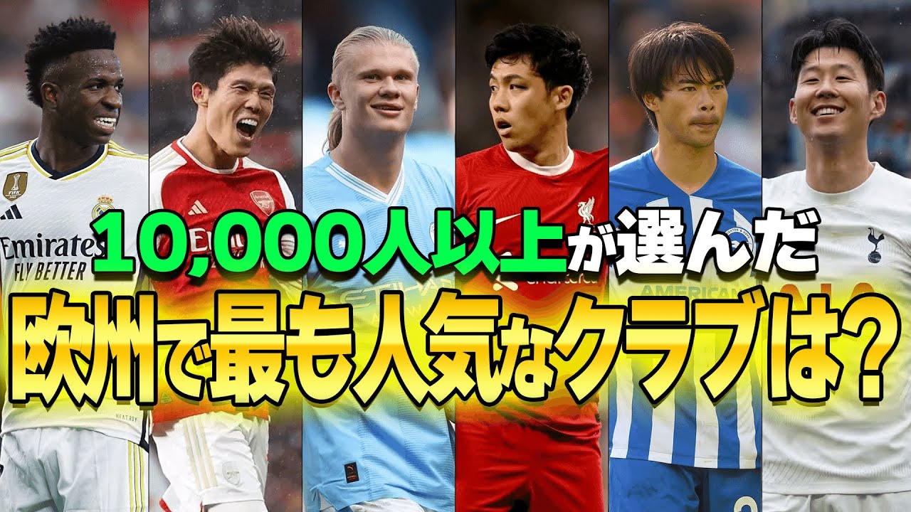 【二強】総投票数1万以上！欧州サッカーでファンが多いクラブTOP10の結果がヤバすぎた