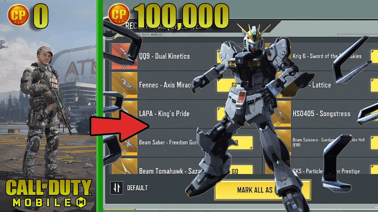 ULTIMATE CODM Subscriber Upgrade  + ALL Legendary Gundam's Unlocked #codm #callofdutymobile