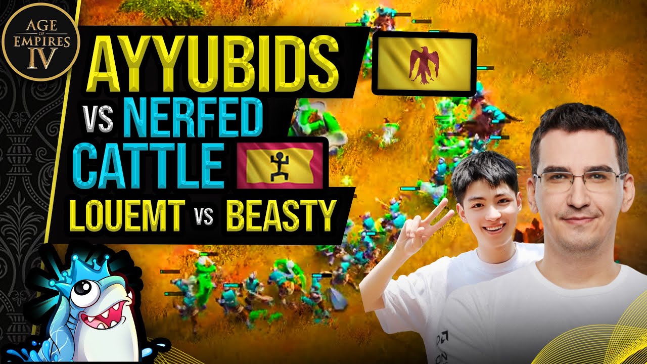 Ayyubids vs Nerfed Cattle - loueMT vs Beasty - AoE4 Highlight Games #33