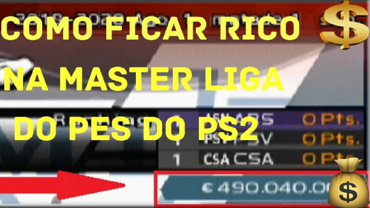 COMO FICAR RICO NA MASTER LIGA DO PES 2021 DO PS2
