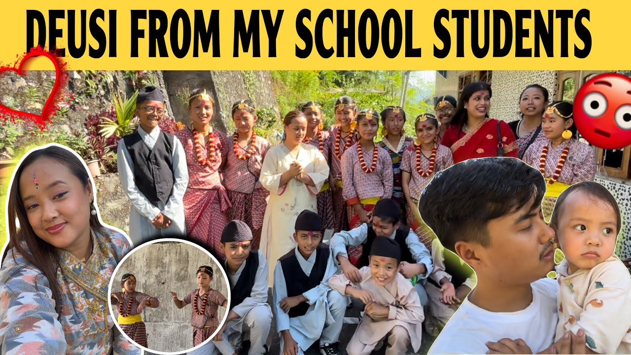 Unforgettable Tihar Moment ❤️ | Deusi from My School Students🥹 ft. @daywithkush @luvdavlogs 