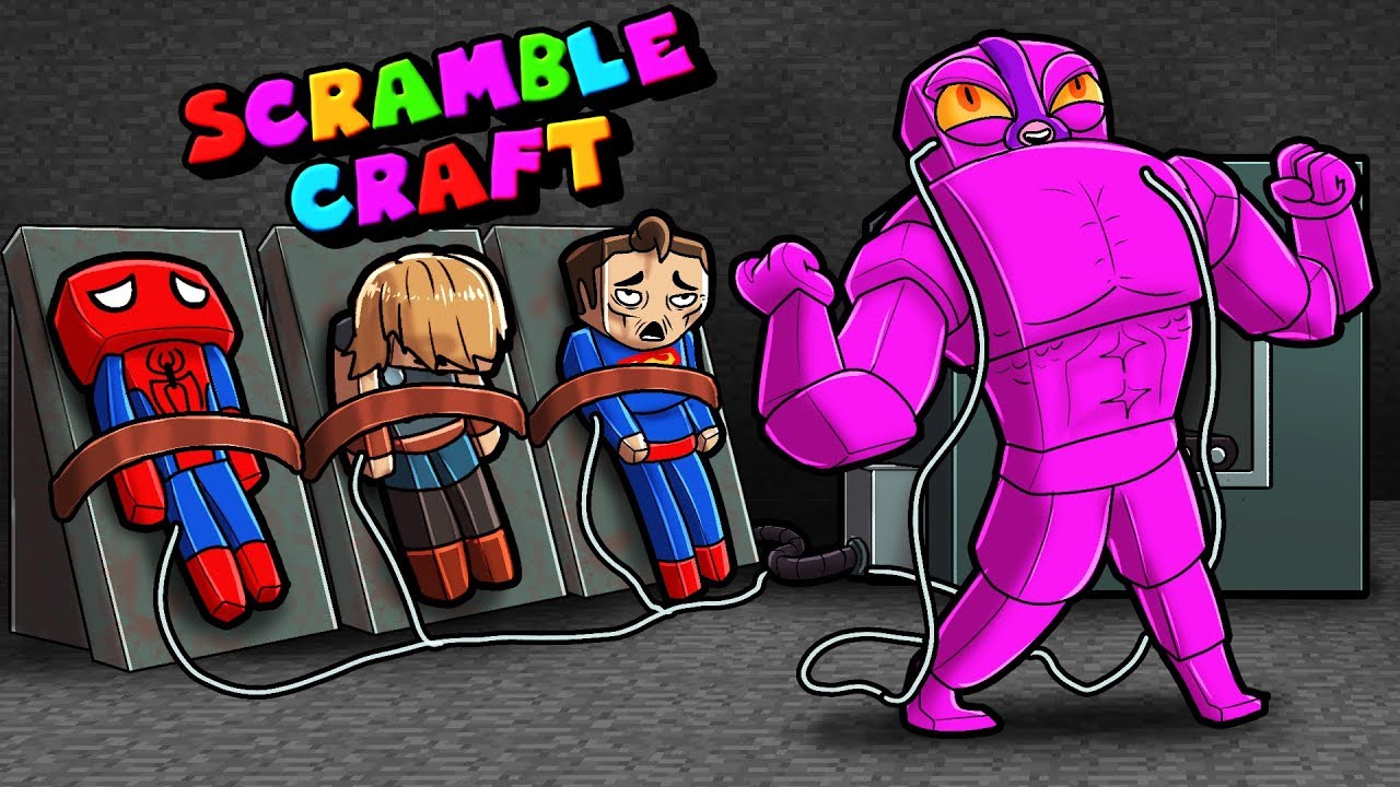 Stealing SUPERHERO Powers in Minecraft! (Scramble Craft)