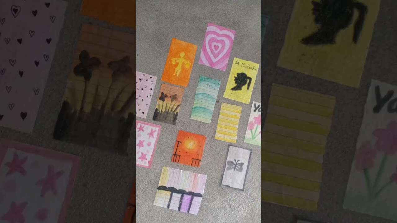 beautiful colourful heart drawing