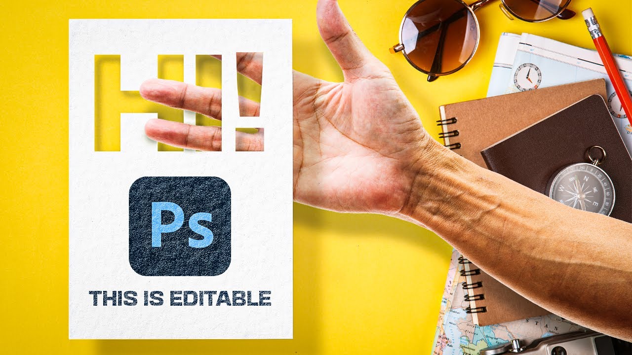 How to Create Editable Cutout Text Effect on Paper in Photoshop