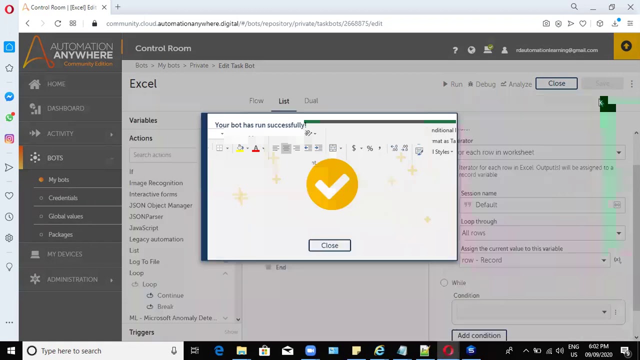 How to retrieve values in Excel through Loop| Automation Anywhere 2019| Excel|Loop Command