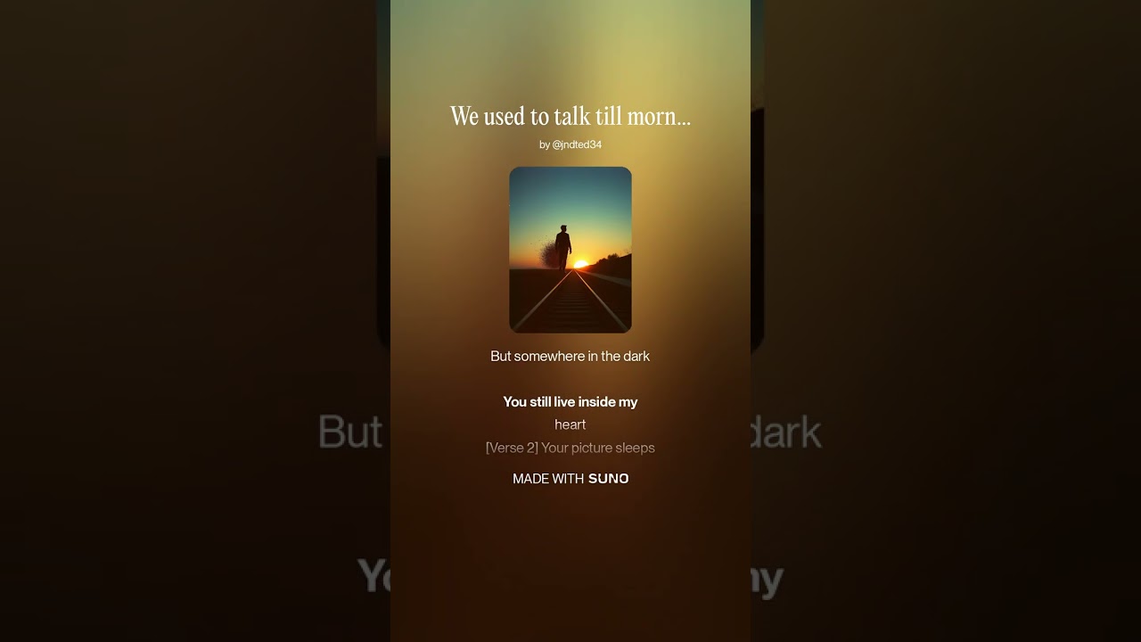 We used to talk till morning....
