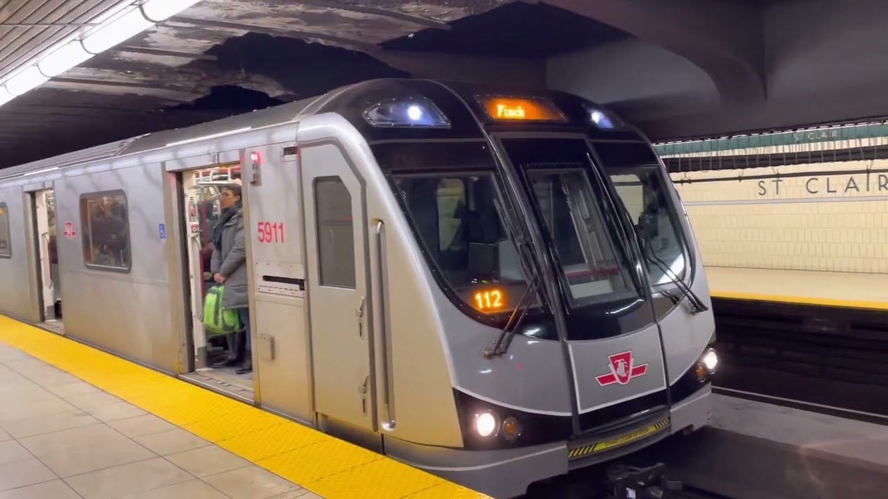 Another TTC Toronto Rocket Train Actions at St. Clair Station on line 1 (November 17th, 2022)