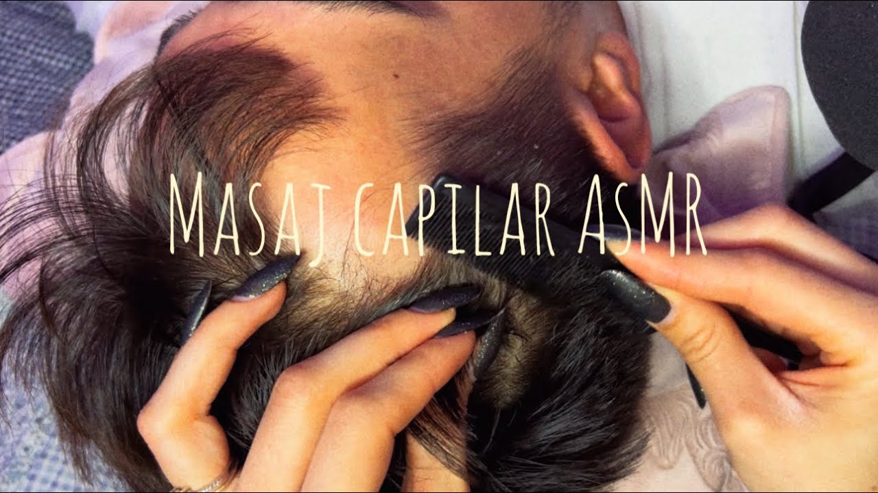 Masaj capilar ASMR in romana, NO TALKING💆🏻 Îi curăț scalpul și adoarme la final 😴 #asmr