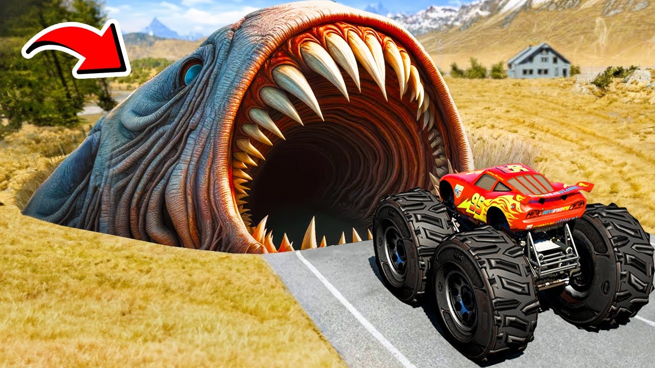 Testing SUPERCARS vs HUGE MONSTER POTHOLES in GTA 5!