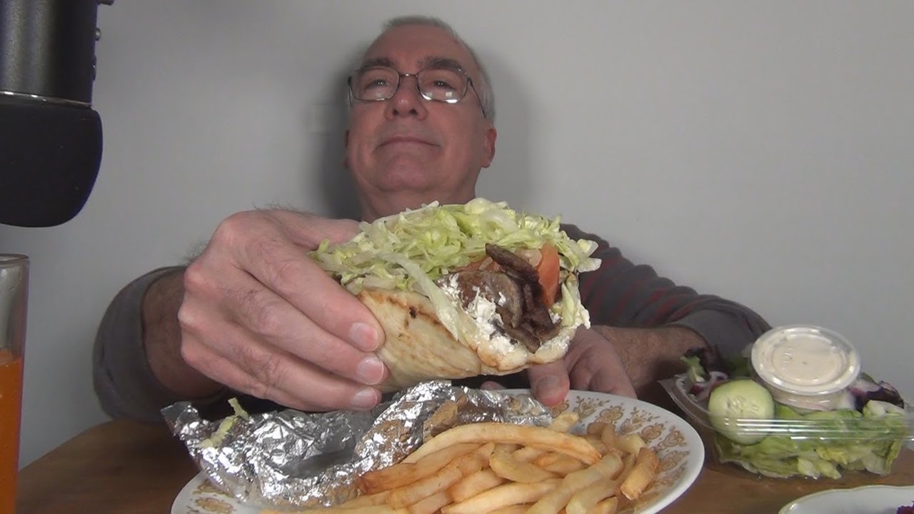 ASMR Eating a Gyro Dinner