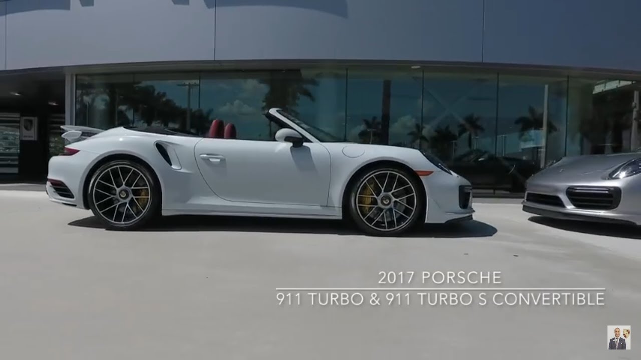 2017 Porsche 911 Turbo 540 hp & 911 Turbo S 580 hp Convertible comparison @ Porsche West Broward