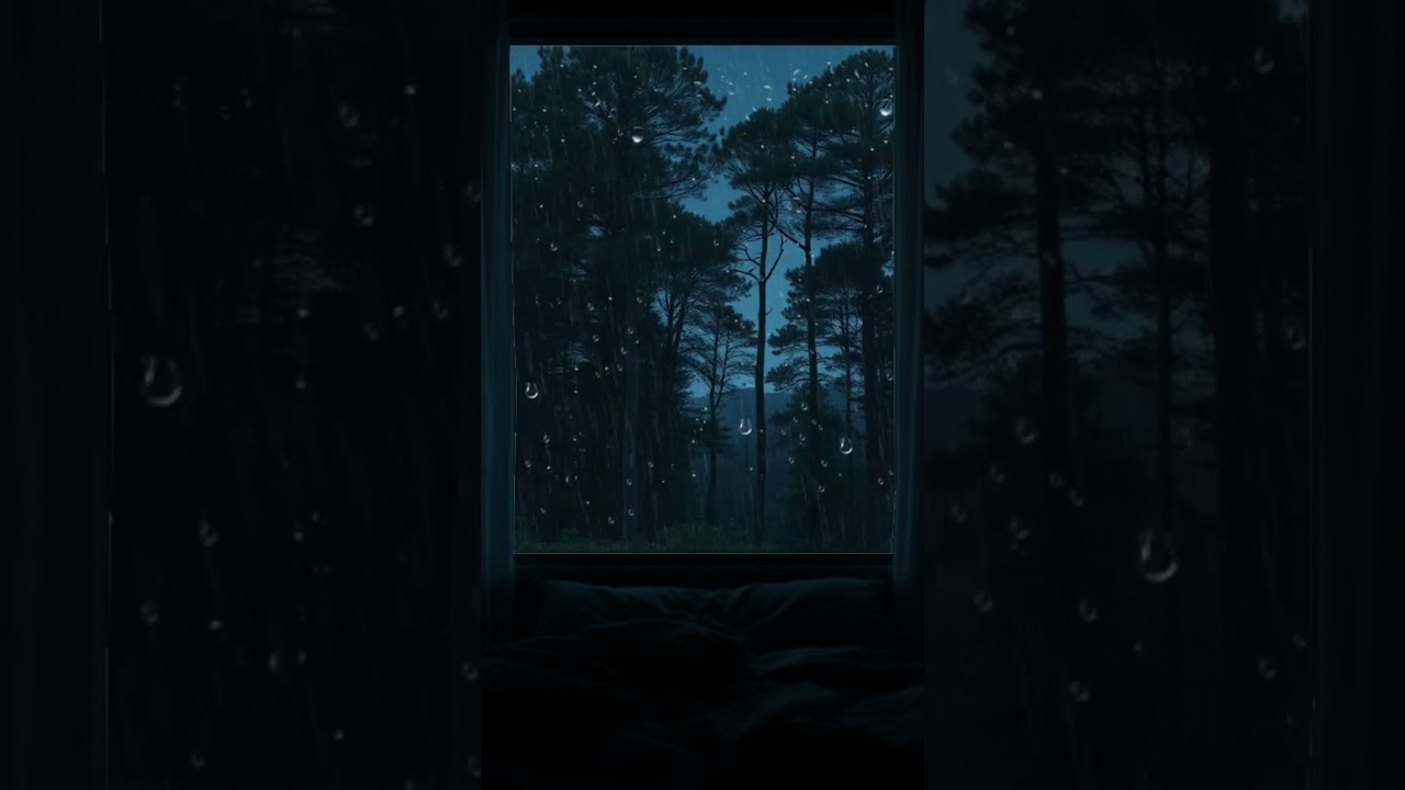 Soft Rain ASMR on Cabin Glass | Perfect Sleep Companion  #relaxingsounds #rainsounds