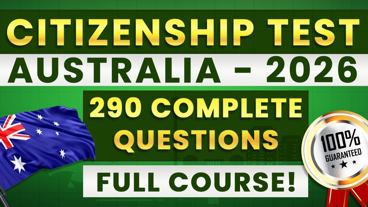 Citizenship Test 2026 Australia | 290 Practice Questions | Our Common Bond Test | Aussie Citizenship