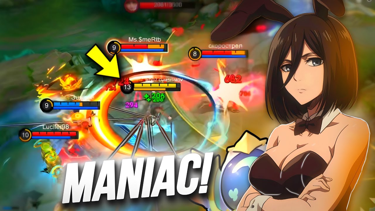 FASTEST MIKASA FANNY!🔥 АГРЕССИВНЫЙ СОЛО РАНГ ГЕЙМПЛЕЙ! MOBILE LEGENDS BANG BANH