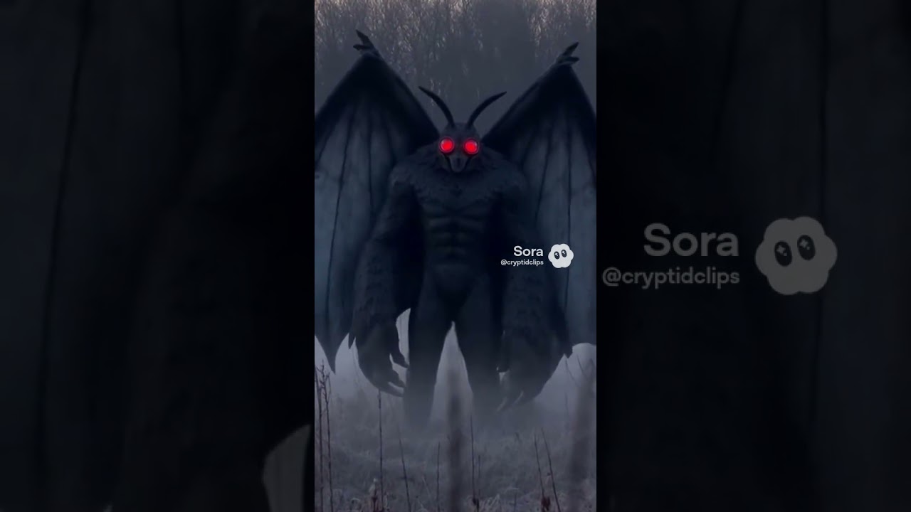 Mothman is seen in a field on a frosty morning. 