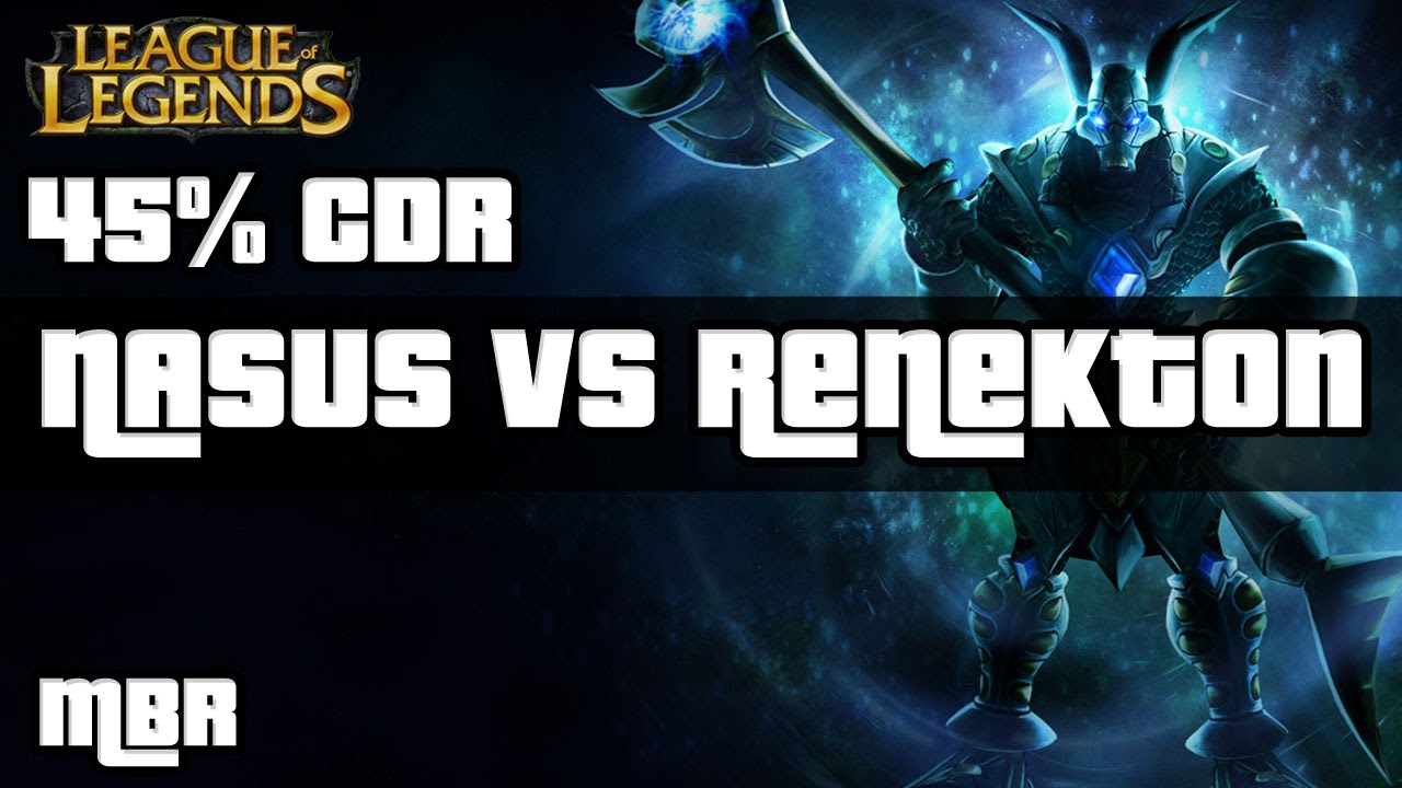 Galactic Nasus Vs Renekton (45%CDR) - Top Lane - Season 6 - League Of Legends - HD