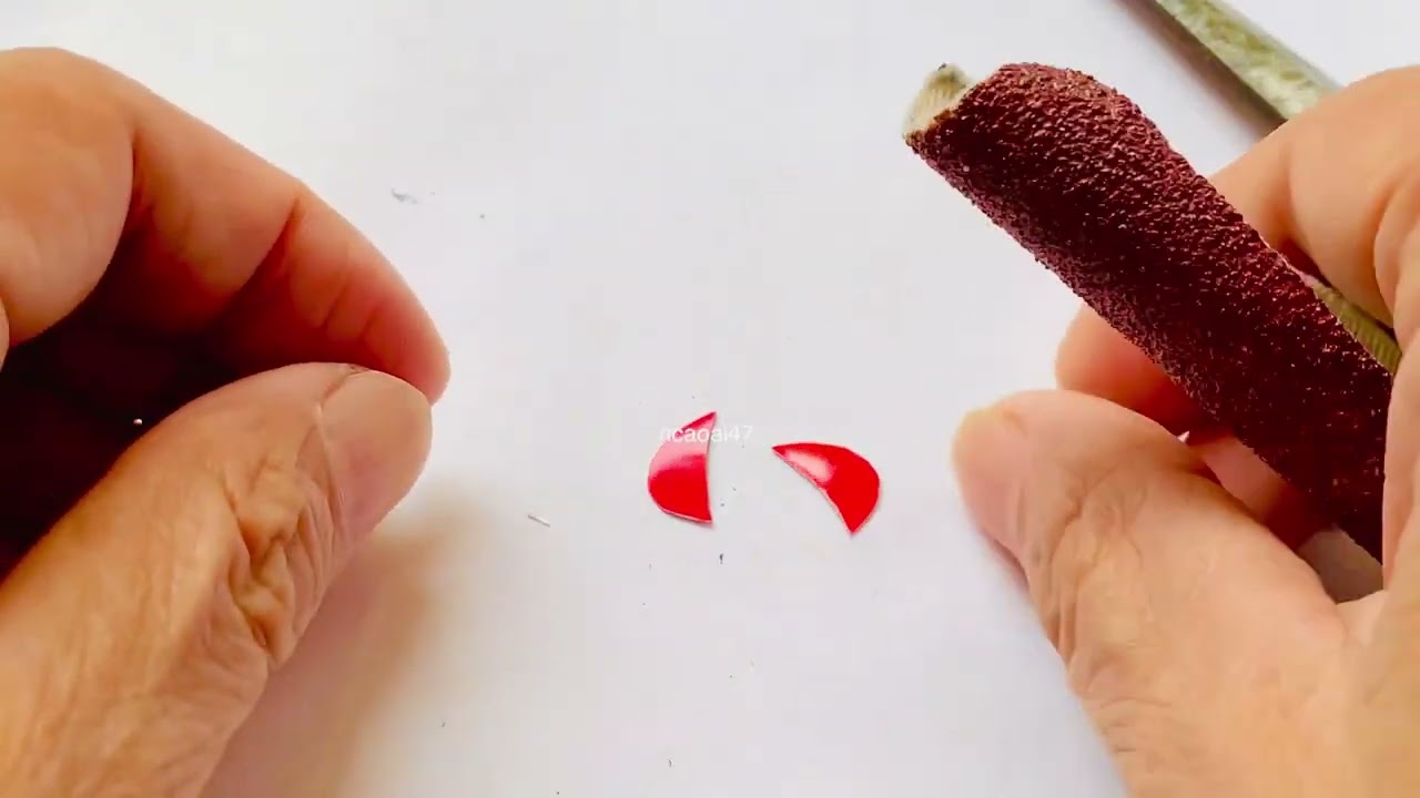 Make a spinning lure from a fishing weight.