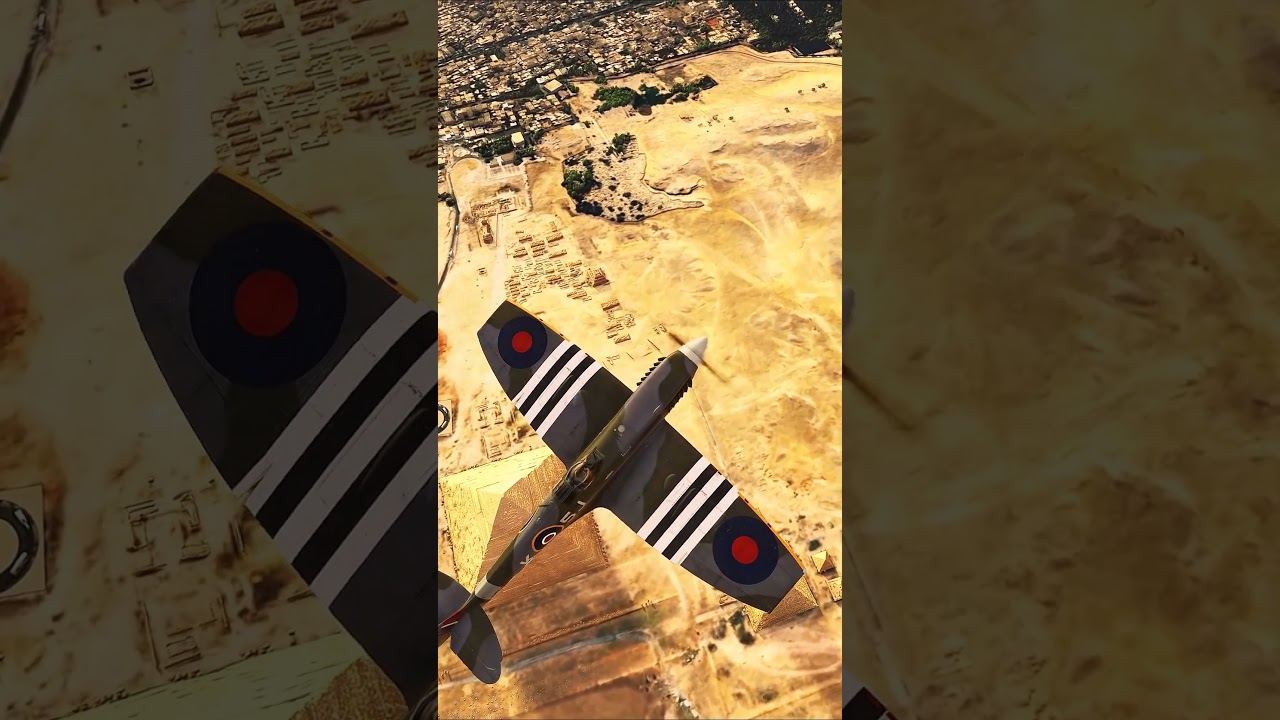 Spitfire Mk IX Tribute Flight over Pyramids of Giza 