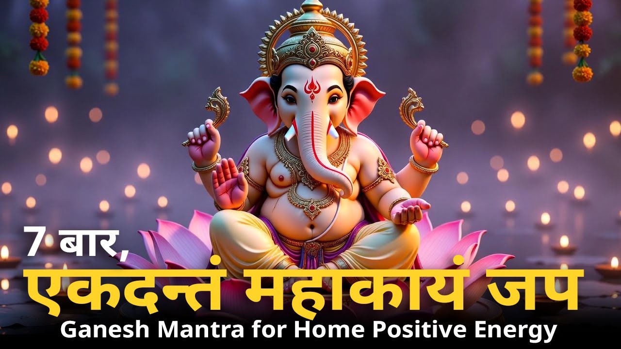 7 बार एकदन्तं महाकायं जप | Ganesh Mantra for Home Positive Energy | घर में सुख-शांति लाने वाला मंत्र