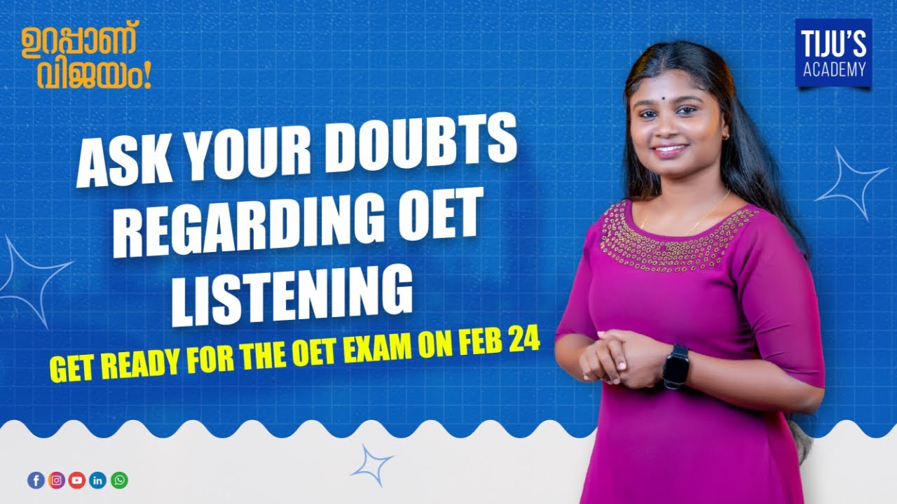 "Ask your doubts regarding OET listening"  Get ready for the OET exam on Feb 24
