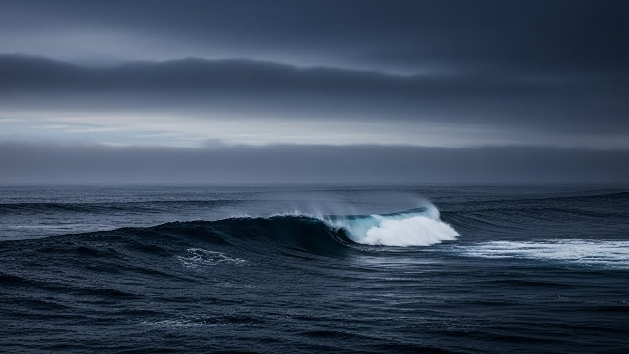 Peaceful Beach Night Ambience | Quiet Night for Emotional Balance at Night with Gentle Ocean Motion
