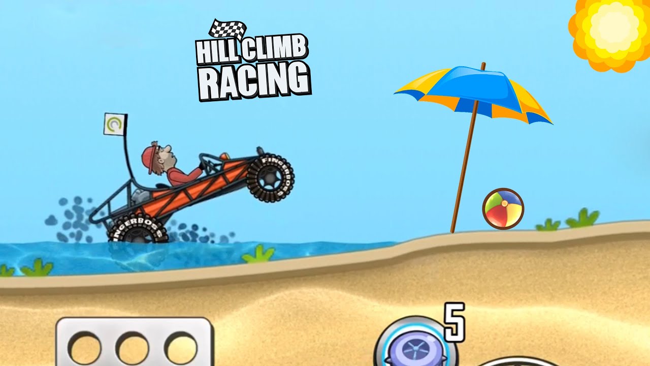 Hill Climb Racing - Dune Buggy on Beach🌴7318m | GamePlay