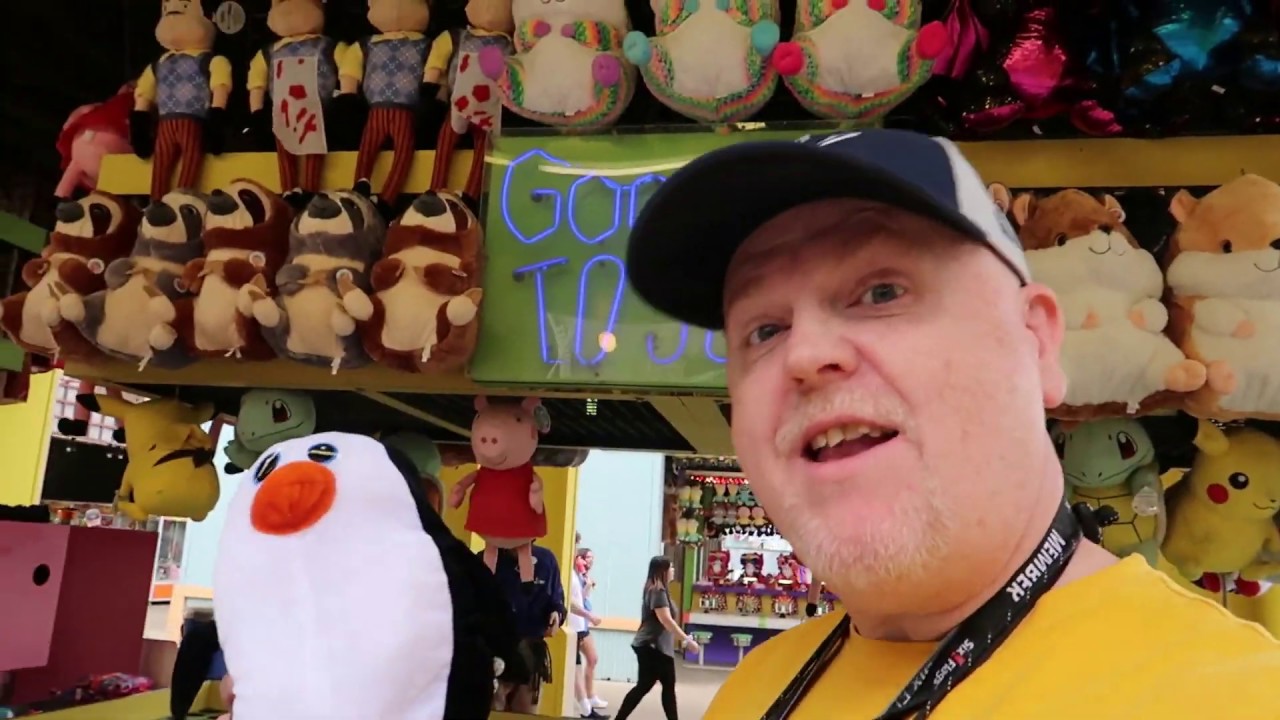 I play some carnival games at Six Flags and actually win.