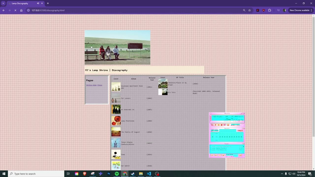 Lamp Band Shrine (html/css)