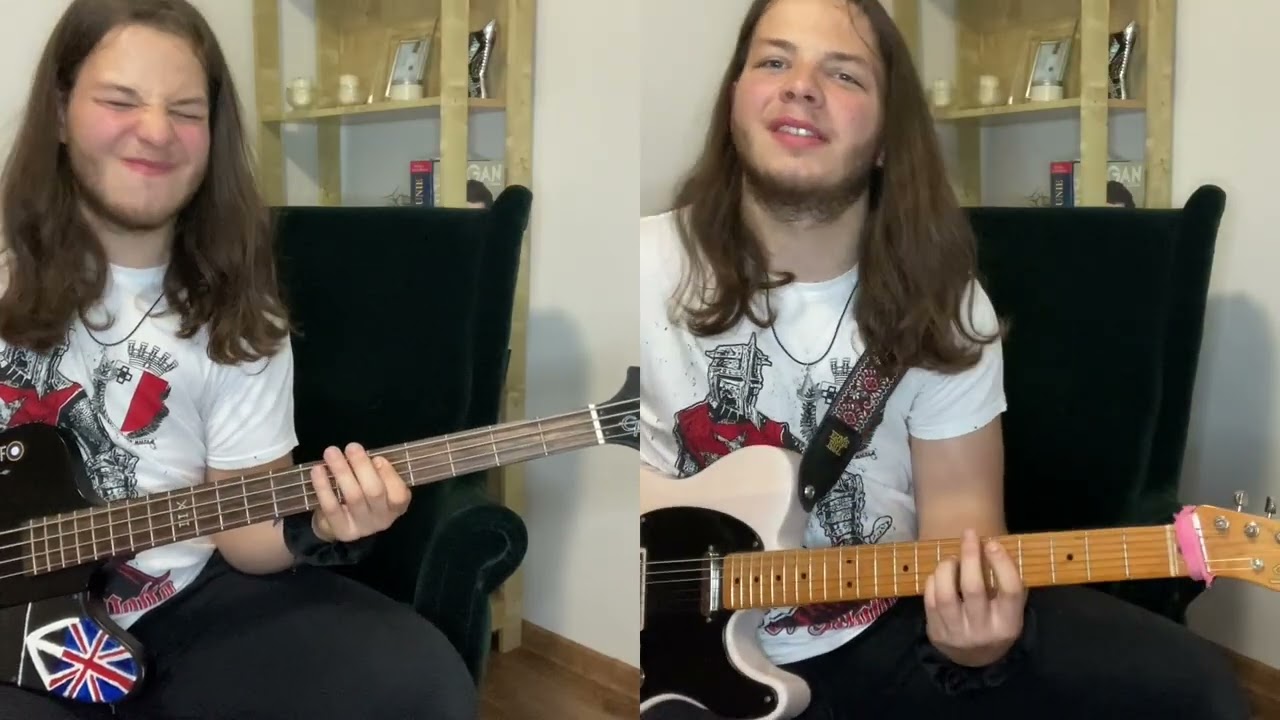 Iron Maiden - The Trooper (bass and guitar cover)