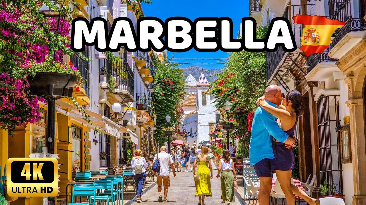🇪🇦[4K] МАРБЕЛЬЯ — самый очаровательный пляжный город в Андалусии, Испания—самые красивые города мира