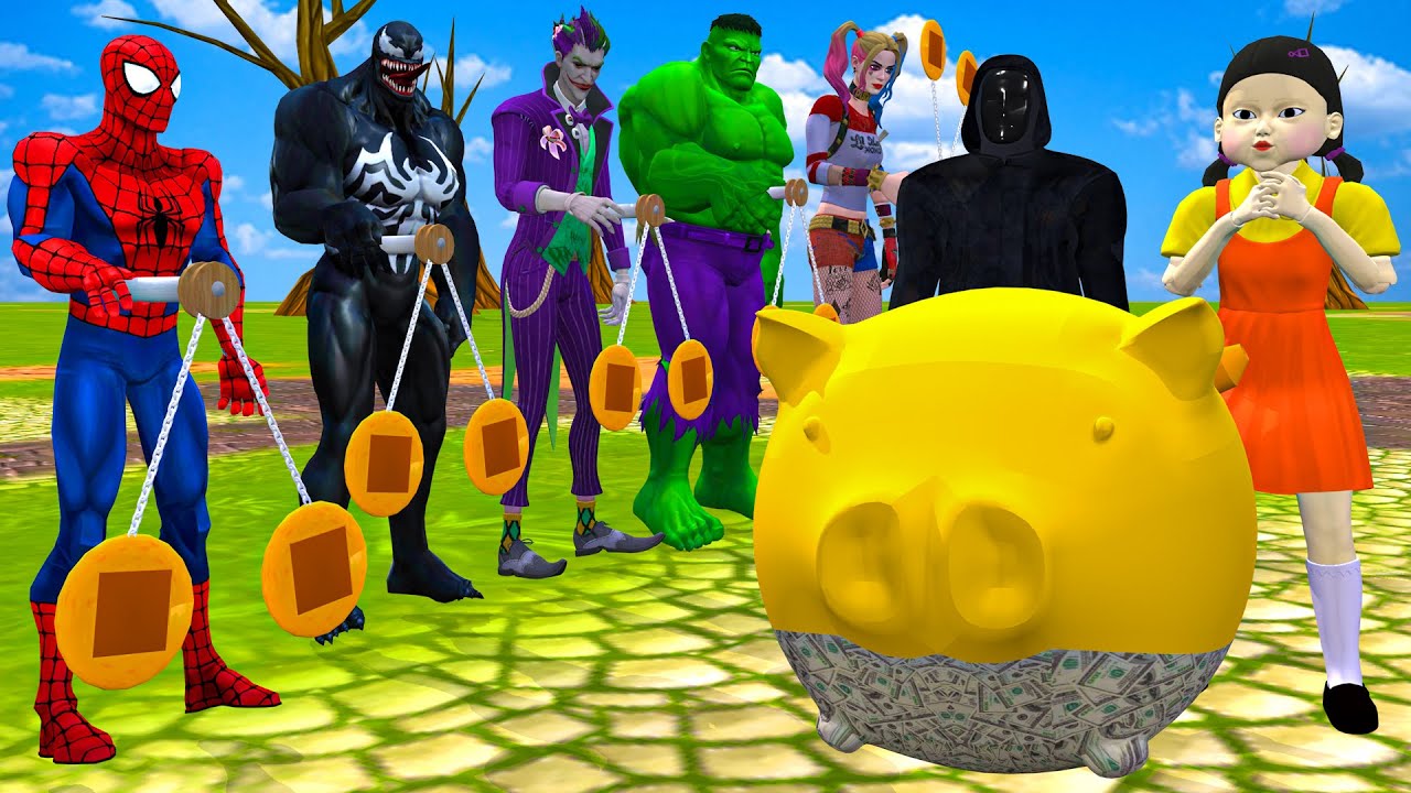 Unbelievable! Superhero 3D vs Squid Game Candy Shapes 😱 Who Fails First?