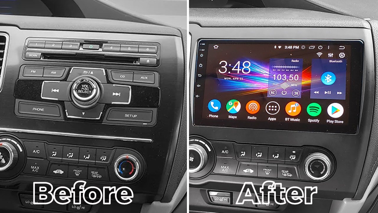 Honda Civic 2013-2015 Android CarPlay 9'' стереосистема от GTA Car Kits