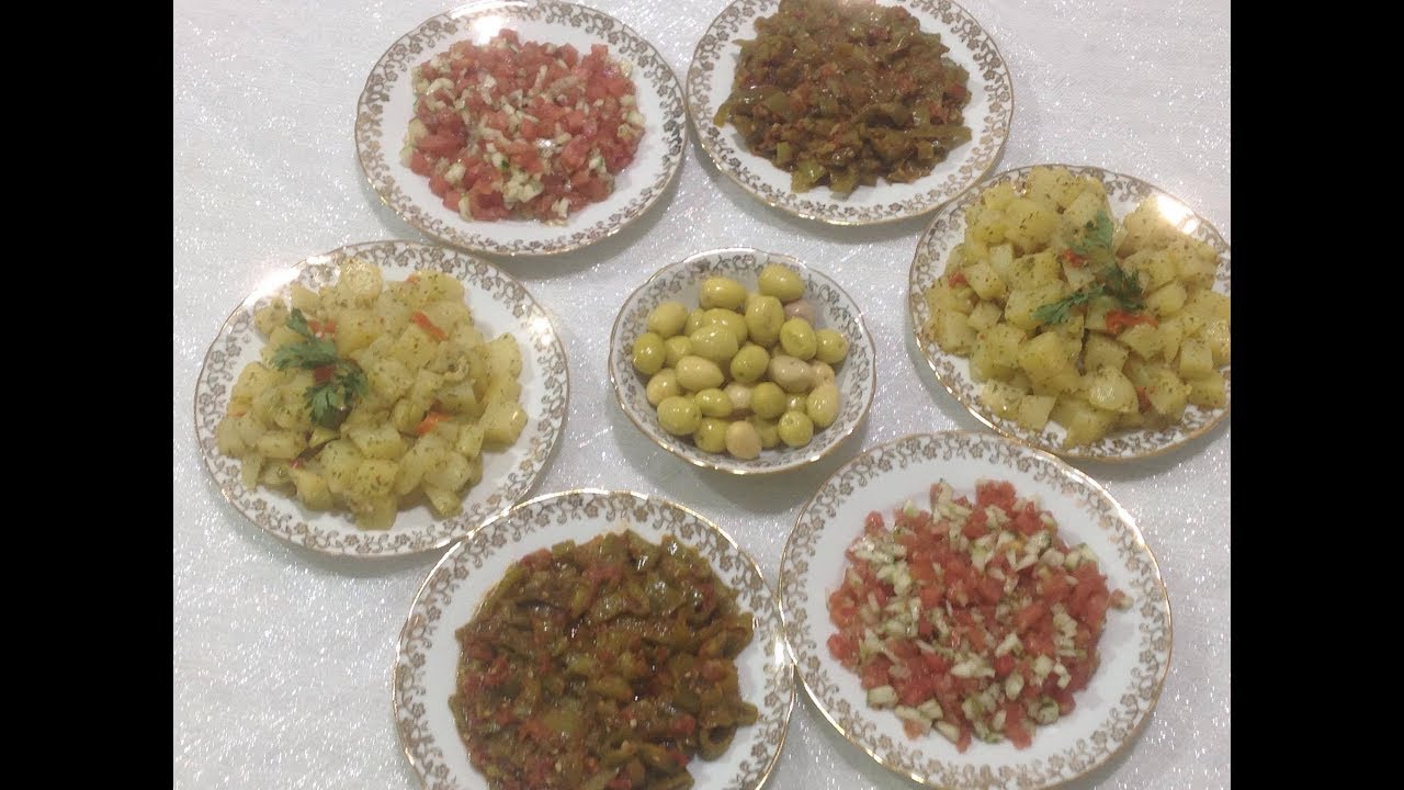 🐐 🐑 مائدة عيد الاضحى ـ سلطات مغربية متنوعة منعشة و سهلة لتزيين المائدة Salades Marocaines