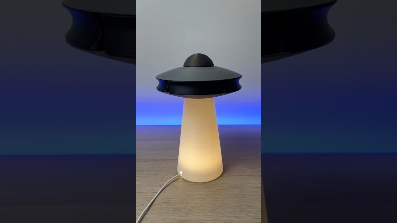 This 3D Printed UFO Lamp Hides a Secret Storage Box Inside  #3dprinting #organizer #lamp