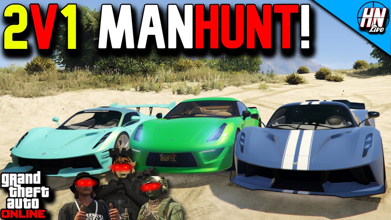 GTA 5 MANHUNT - CARBONIZZARE против VIRTUES при участии @NPC-YSK @twingo.mp4