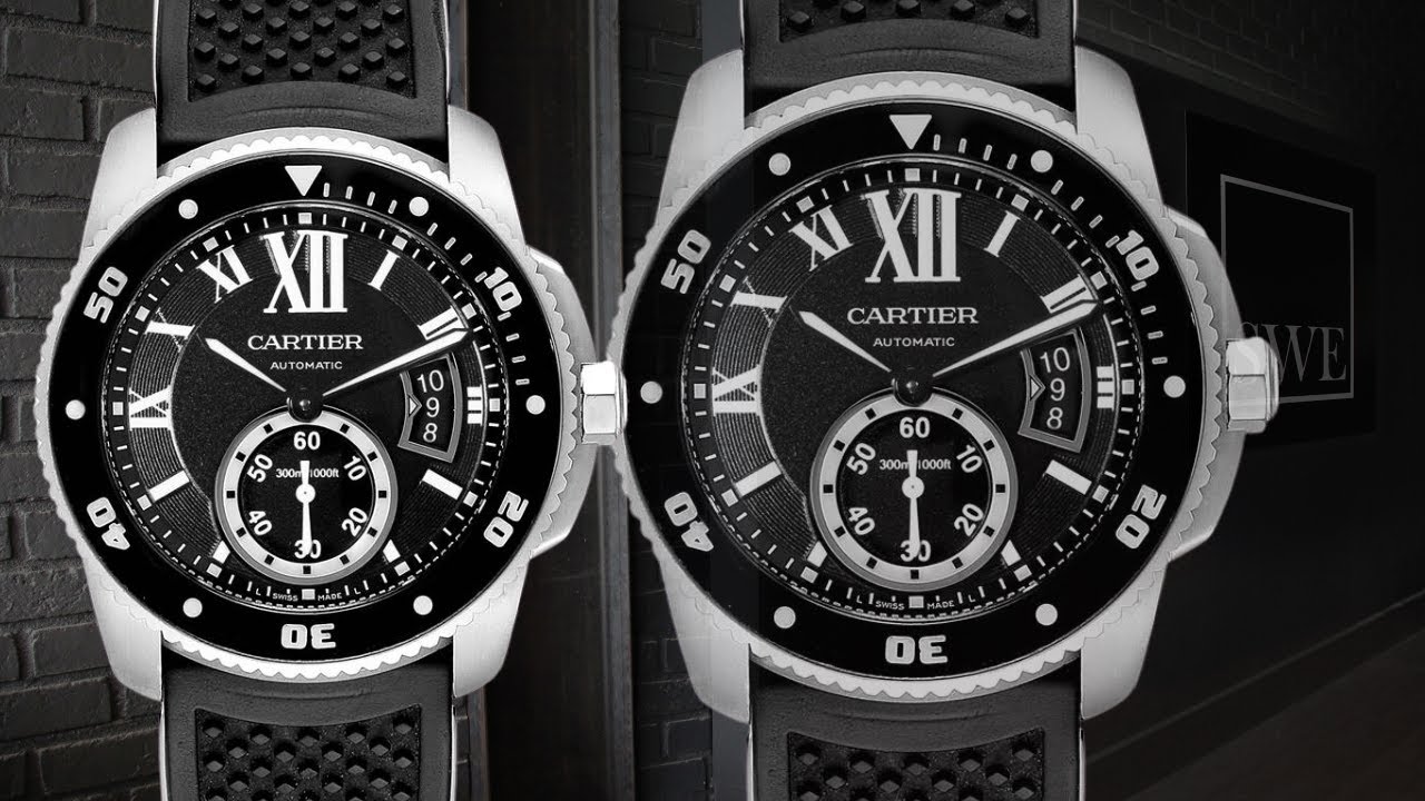 Cartier Calibre Diver Rubber Strap Mens Watch W7100056 | SwissWatchExpo