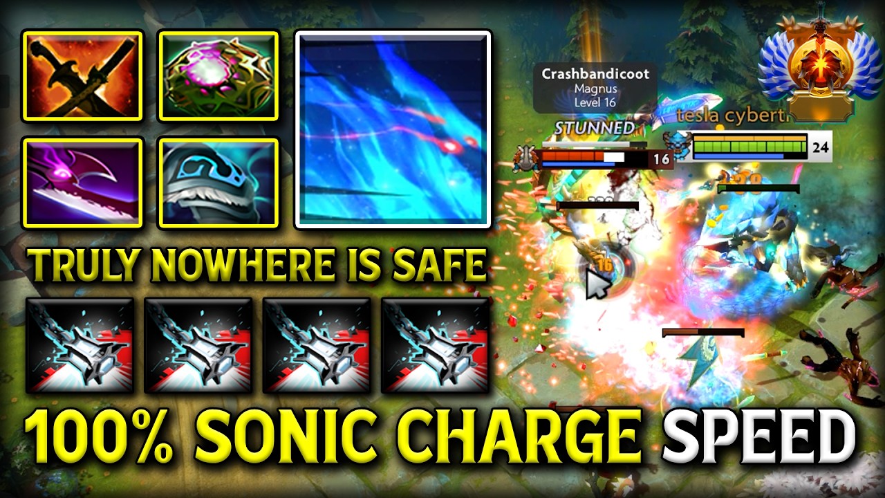 100% SONIC CHARGE SPEED MID Spirit Breaker With Silver Edge + OC Build Truly Nowhere is Safe DotA 2