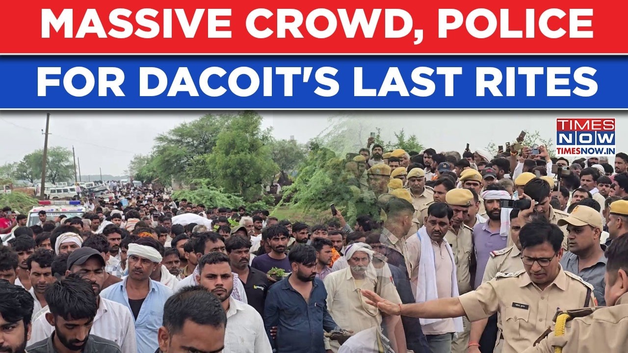 Heavy Police Deployment, Crowd For Dacoit Jagan Gurjar's Last Rites: Watch Dramatic Rajasthan Scenes