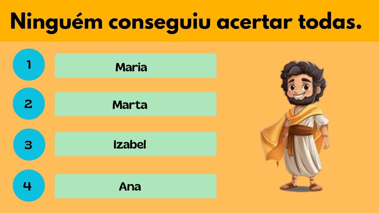 Bom de Bíblia. Perguntas Bíblicas. Nível médio e difícil.